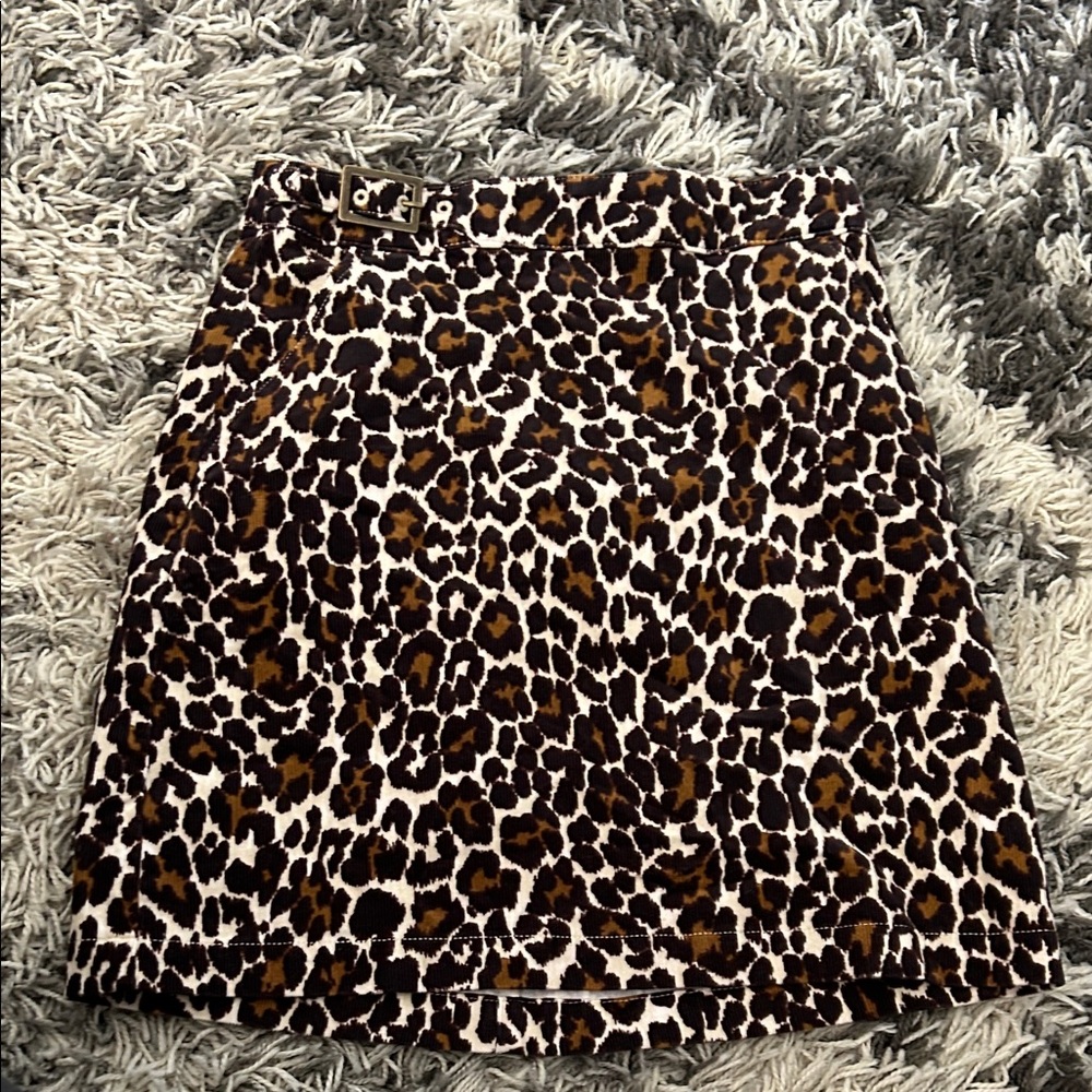 J. Crew Leopard Print Mini Skirt